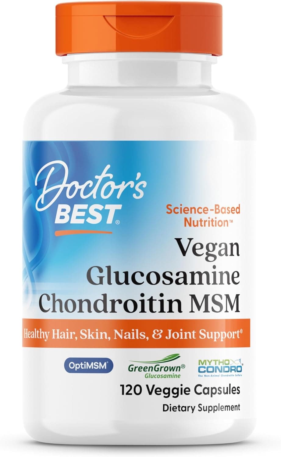 Doctor's Best Vegan Glucosamine Chondroitin MSM | 120 Capsules
