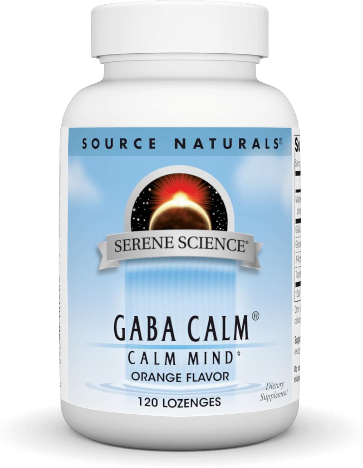 Source Naturals GABA Calm | Quick Dissolving Lozenge | Orange | 120 Lozenges
