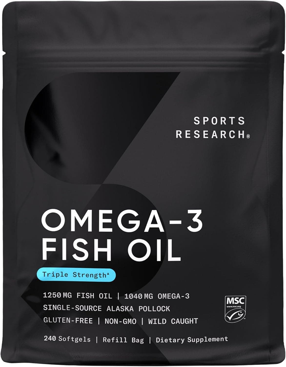 Sports Research Triple Strength Omega 3 Fish Oil | 240 Softgels
