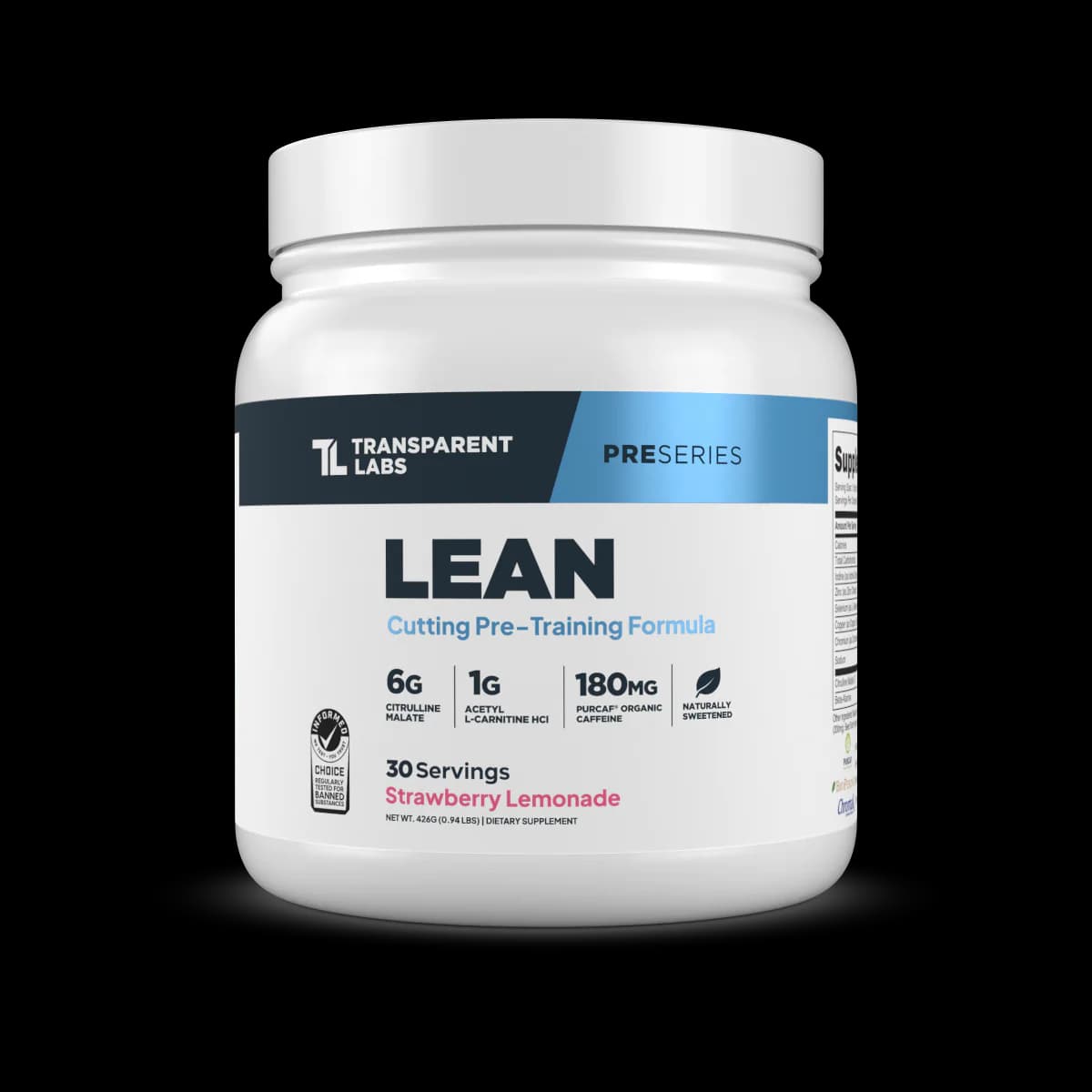 Transparent Labs Lean Pre-Workout | 30 servings