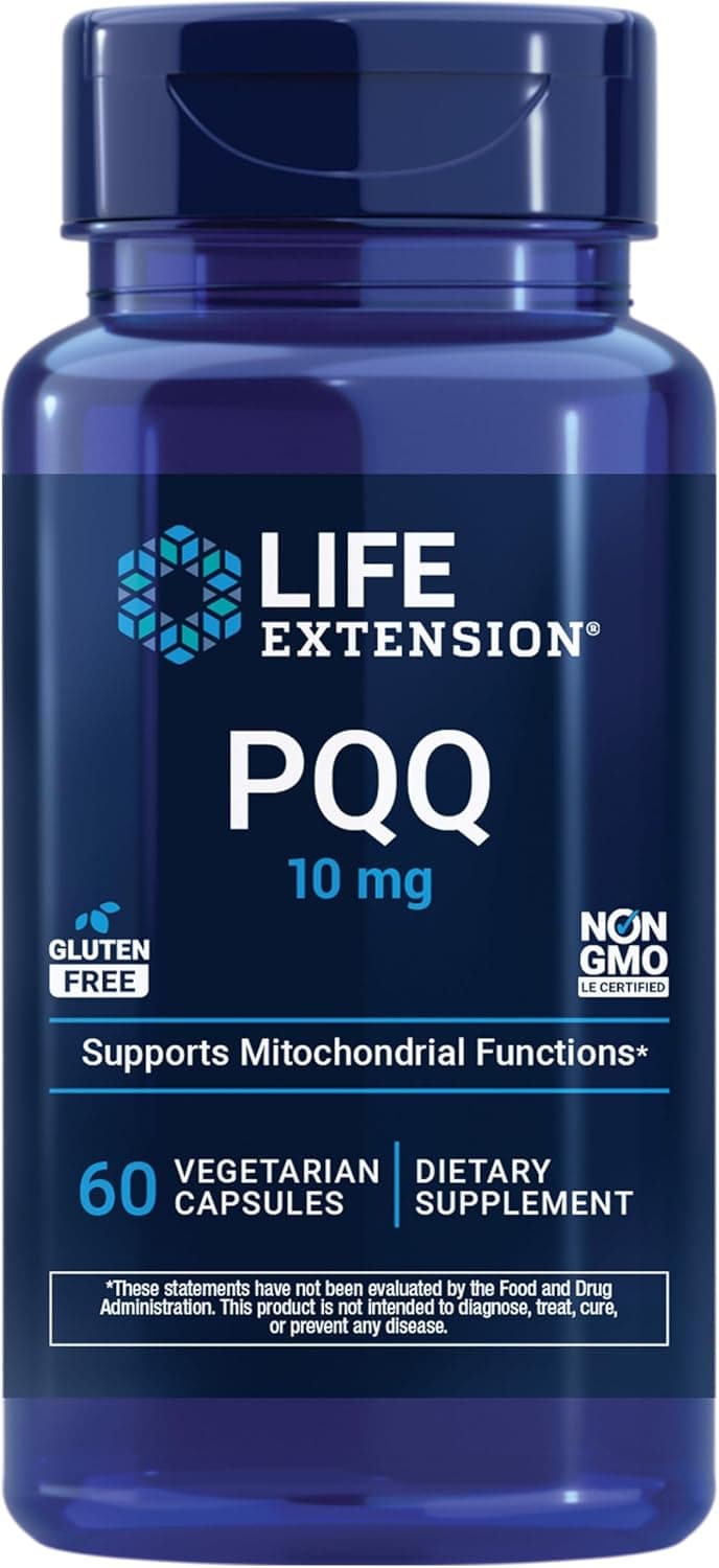 Life Extension PQQ Caps | Grow New Mitochondria (10mg) | 60 Capsules