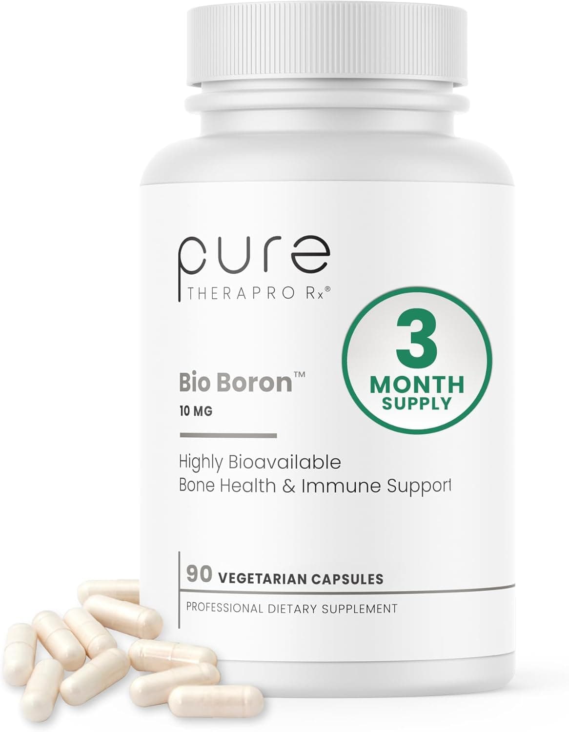 Pure TheraPro Rx Bio Boron 10mg | Hormones & Bone Density | 90 Capsules