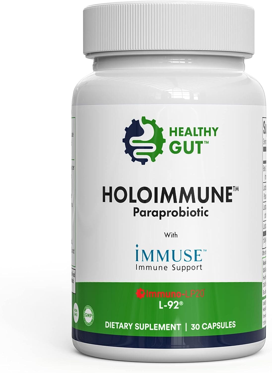 Healthy Gut HoloImmune | SIBO-Safe Paraprobiotic & Immuse| 30 Servings