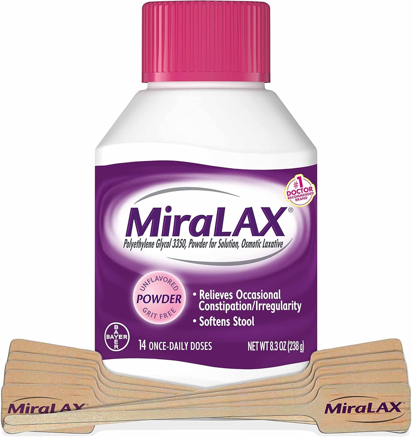 MiraLAX Laxative Powder | Gentle & Cramp-Free Relief |14 Dose
