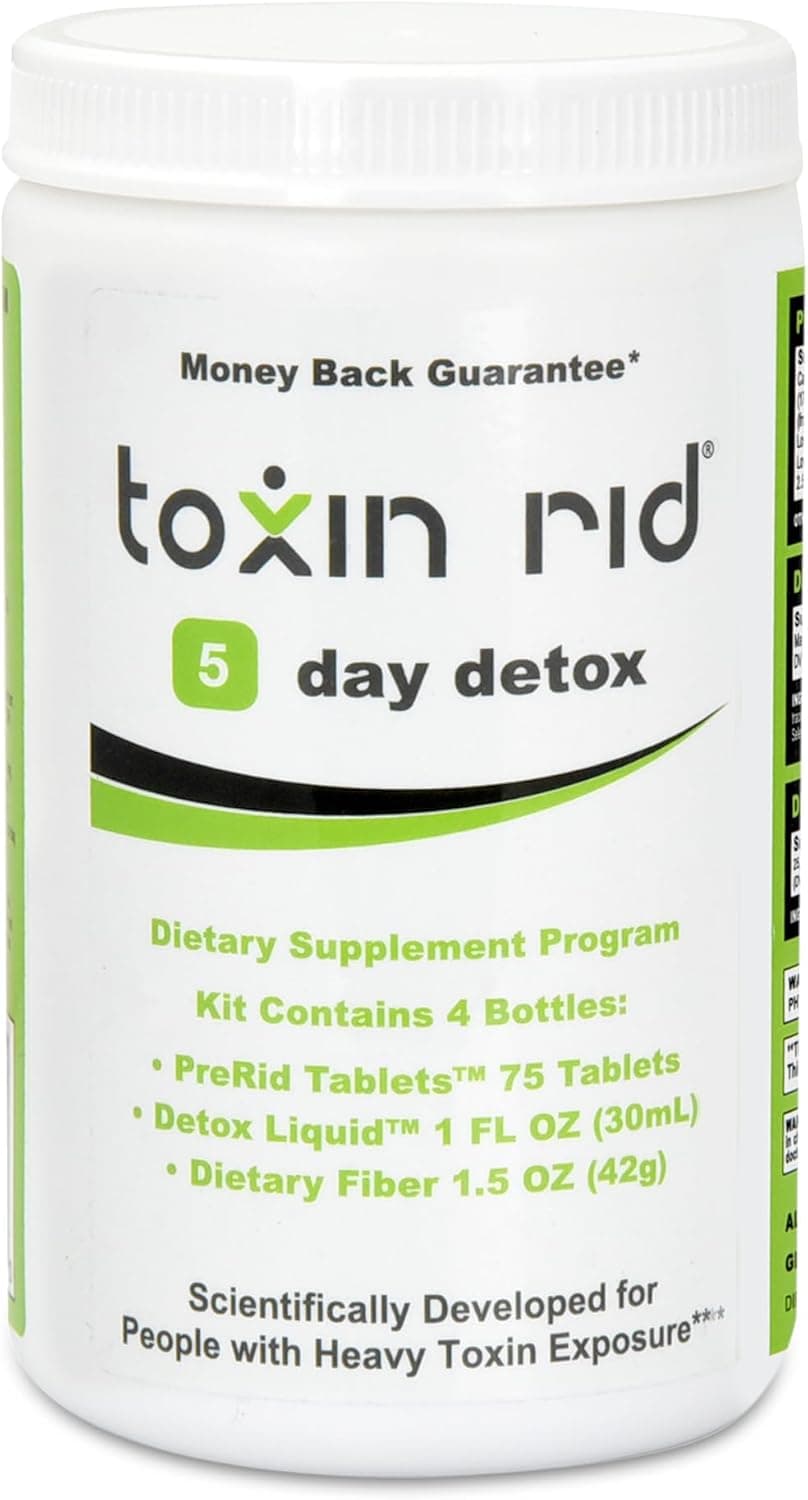 Toxin Rid 5-Day Detox Kit | Permanent THC Cleanse for Heavy Users | 75 Vegan Tablets with Liquid Formula