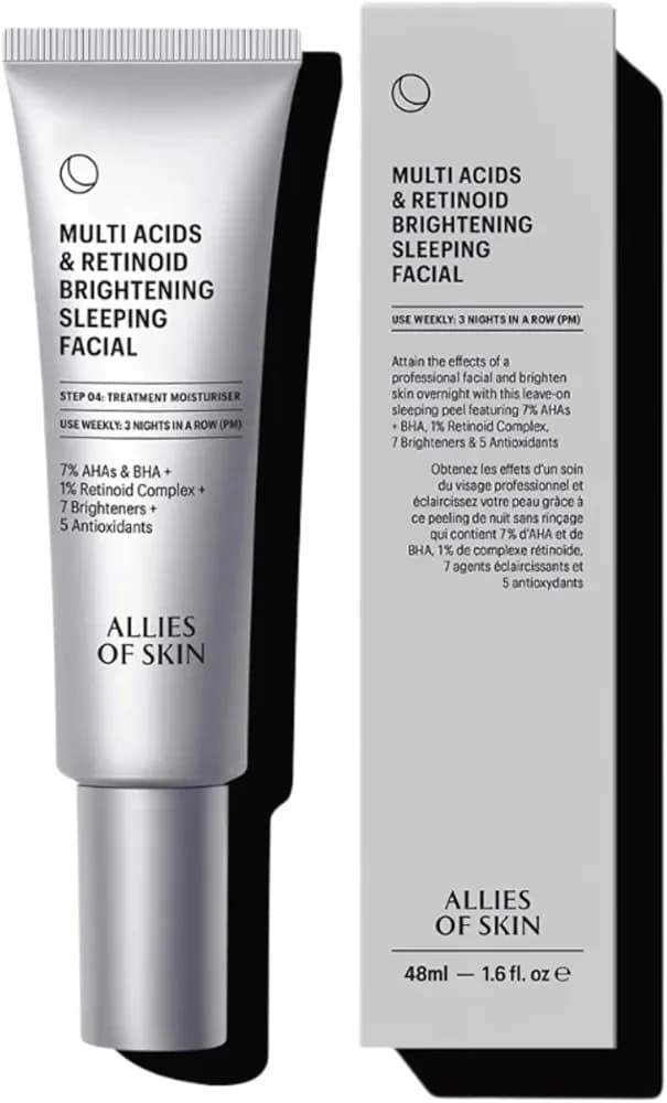 Allies of Skin Sleeping Facial | Multi Acids & Retinoid Peel | 48 ml