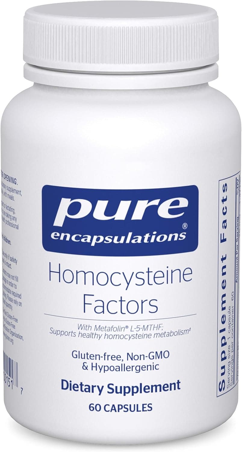 Pure Encapsulations Homocysteine Factors | Methylated B-Complex (60 Caps) | 60 Capsules