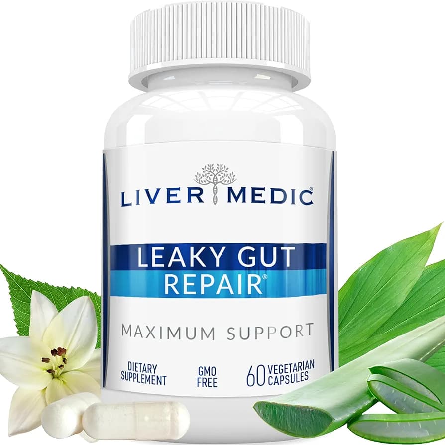 Liver Medic Leaky Gut Repair | L-Glutamine & Zinc Formula | 60 Capsules