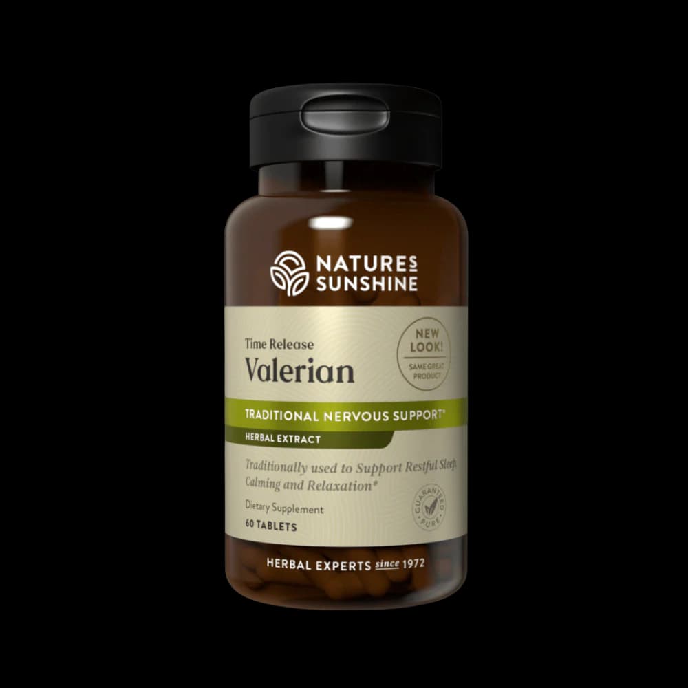 Nature's Sunshine Valerian Root Extract Time Release 500mg | 60 Tablets