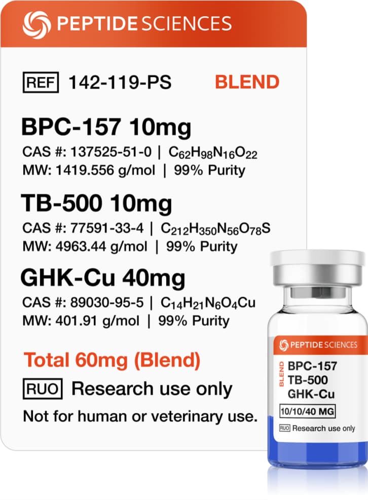 BPC-157, TB-500, GHK-Cu (Glow Blend) 60mg