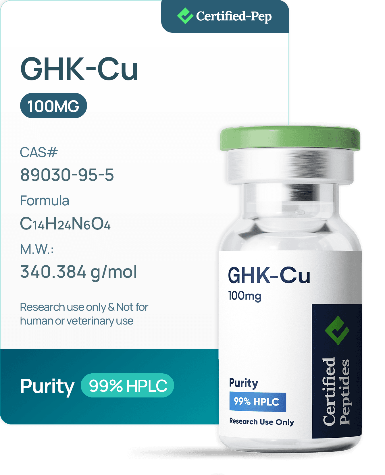 Certified-Pep GHKCU 100 MG