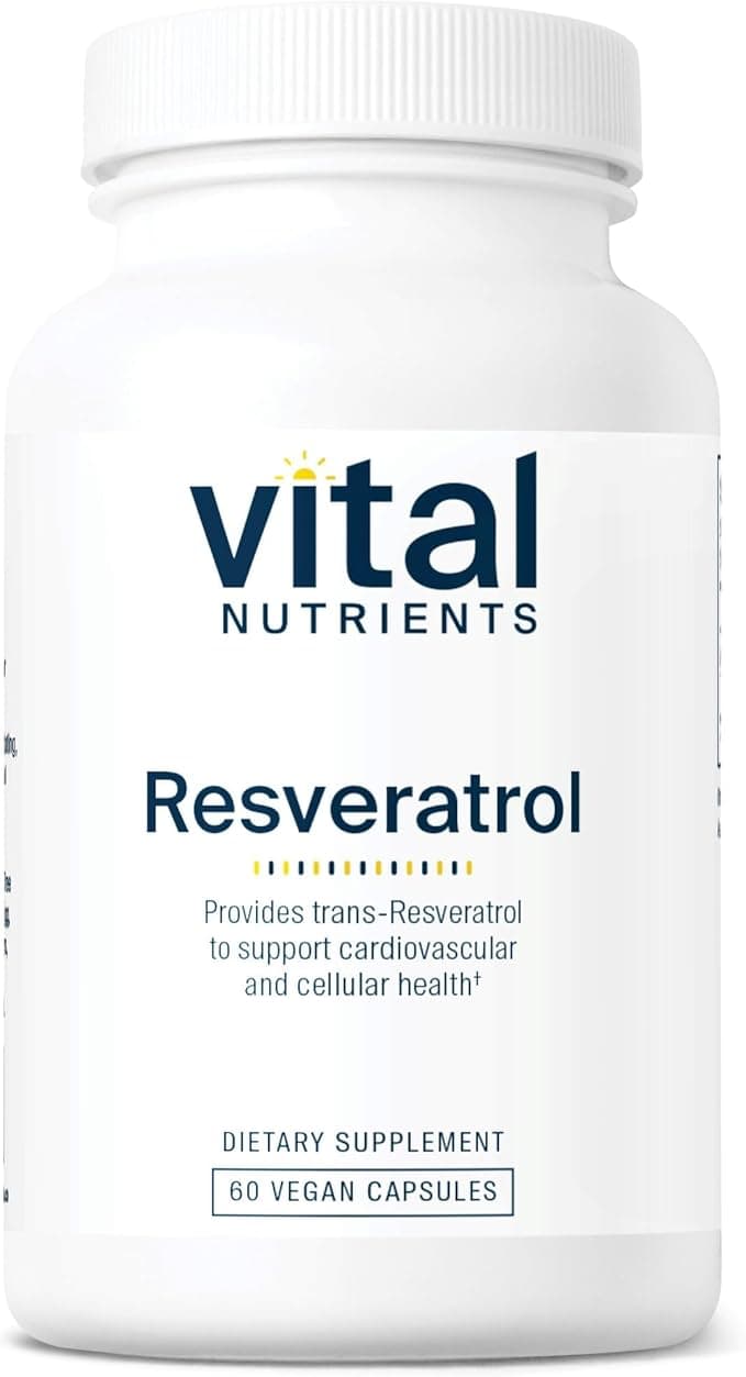 Vital Nutrients Resveratrol 250mg | Cardiovascular & Cellular Health Support | 60 Capsules