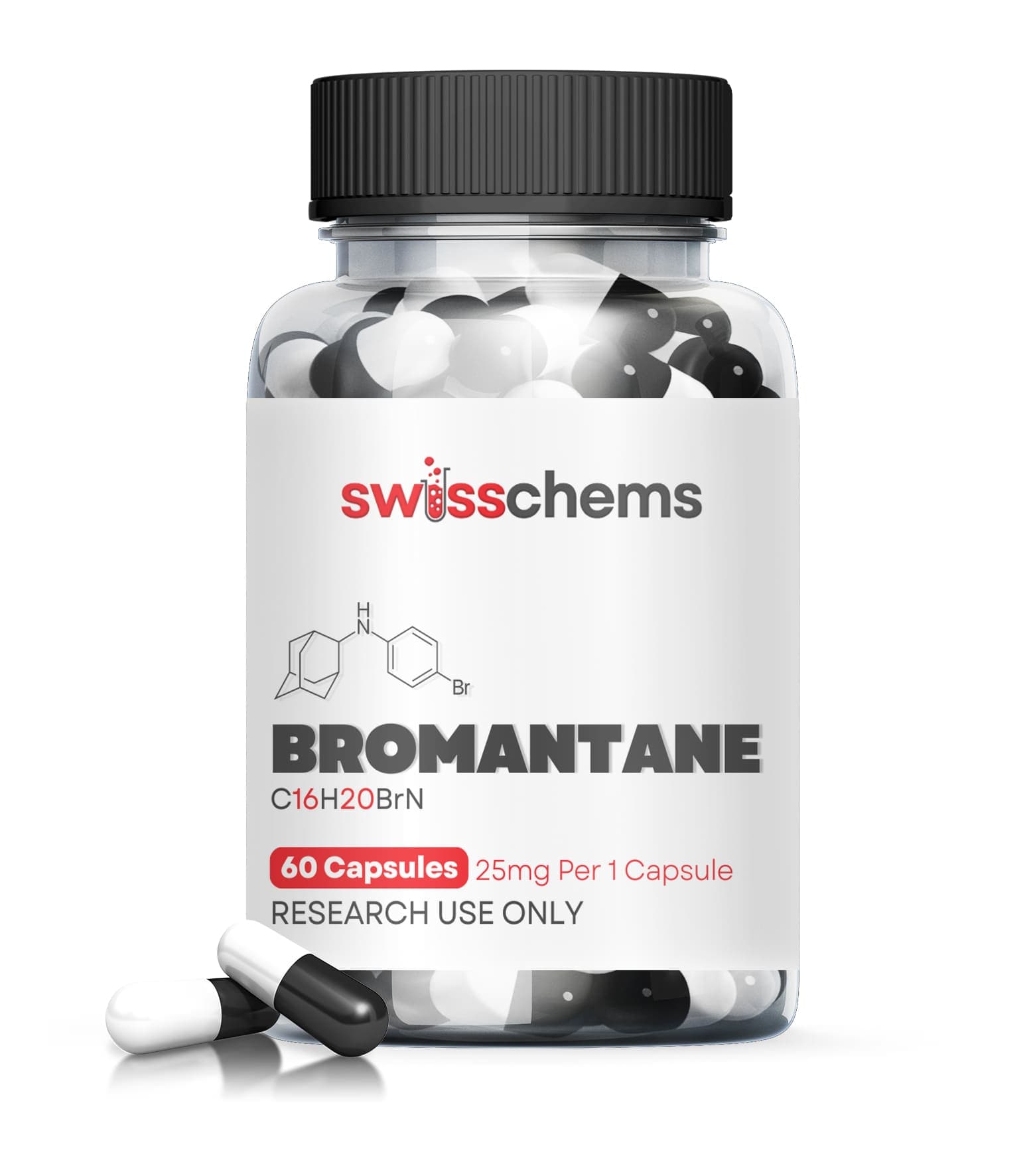 Swisschem Bromantane (25mg) per Cap  | 60 Capsules