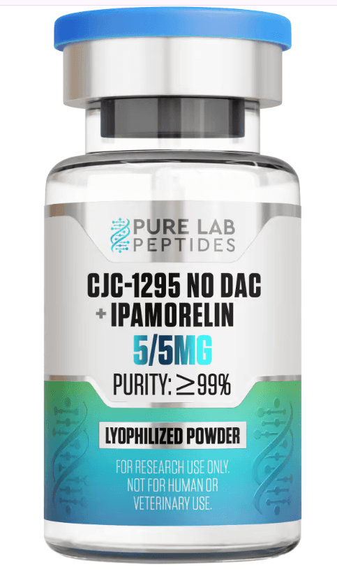 Pure lab peptides CJC-1295 NO DAC + Ipamorelin (10mg Blend) | Supports Research Into Selective Growth Hormone Pulse Patterns