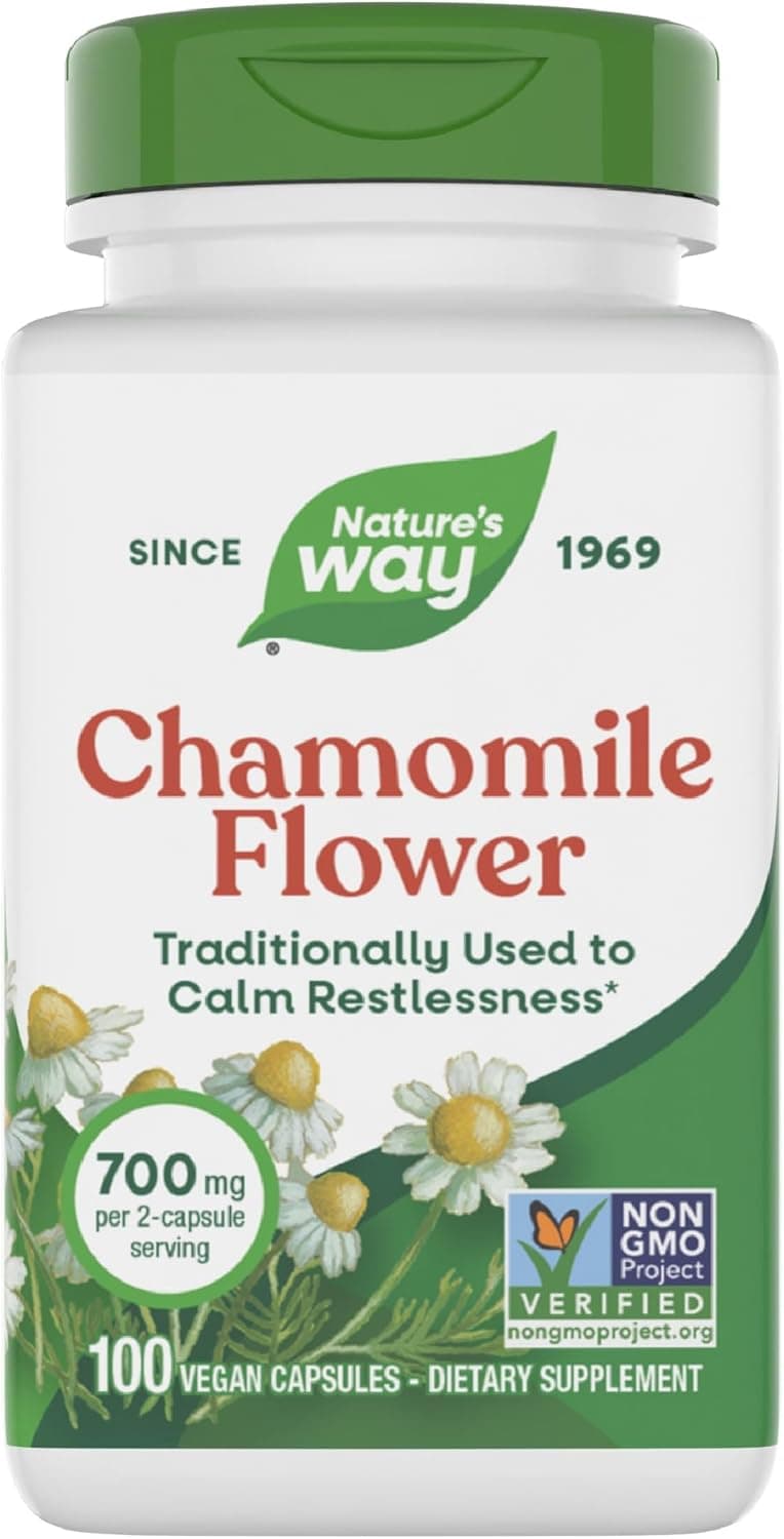 Nature’s Way Chamomile Flower | 100 Capsules | Herbal Relaxation