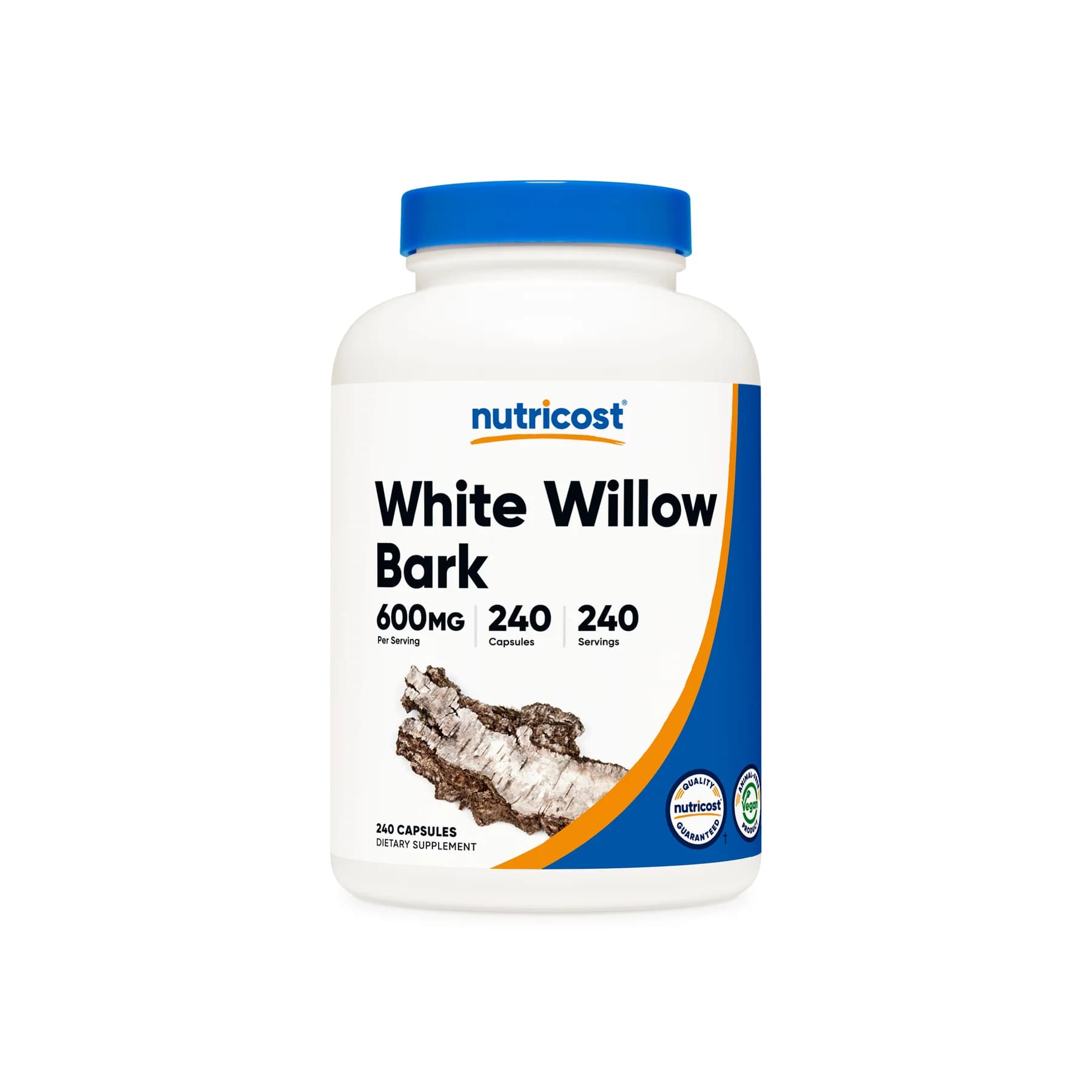 Nutricost White Willow Bark Capsules | Natural Herbal Support | 240 Count