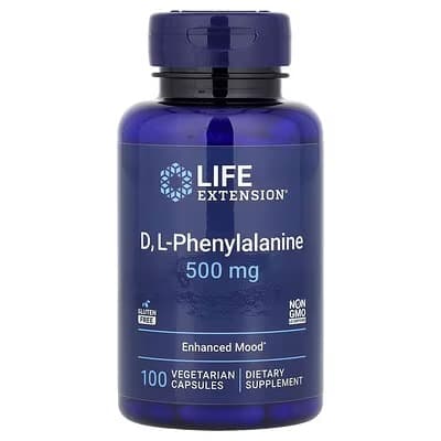Life Extension D,L-Phenylalanine 500mg – 100 Vegetarian Capsules