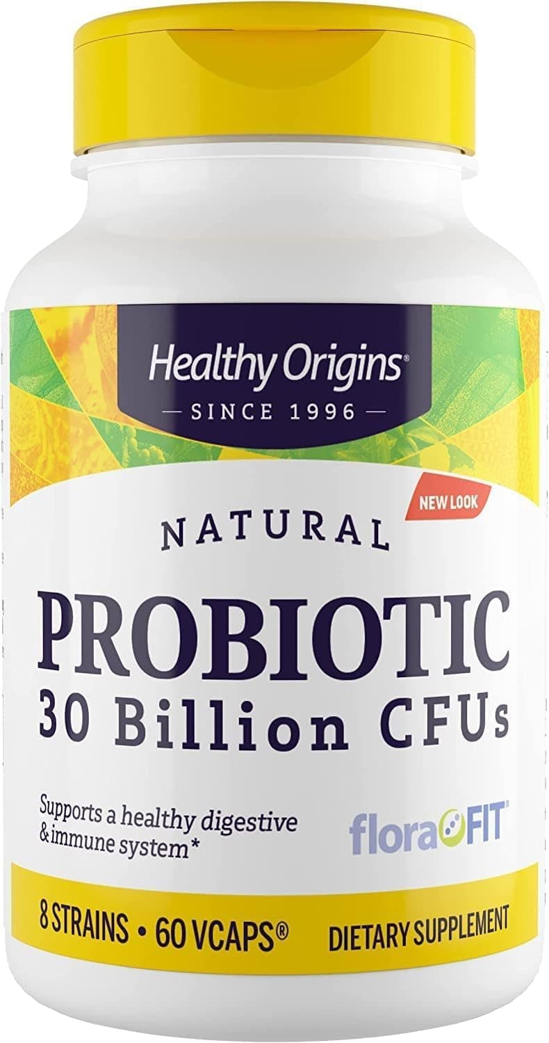Healthy Origins | Probiotic 30 Billion CFUs Supports Gut Health | 60 Veggie Caps