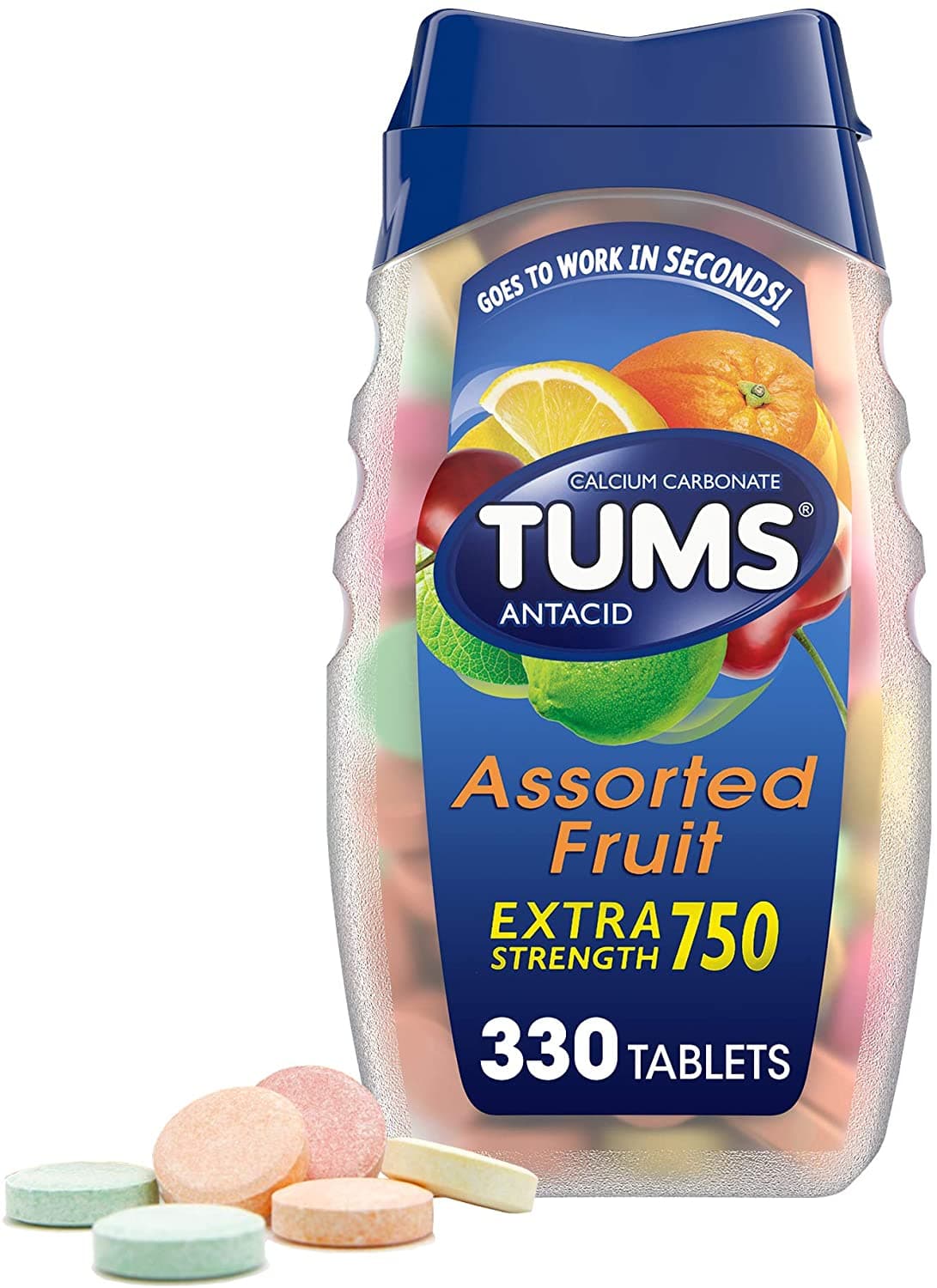 TUMS Extra Strength Heartburn Relief Tablets | Assorted Fruit | 330 Count