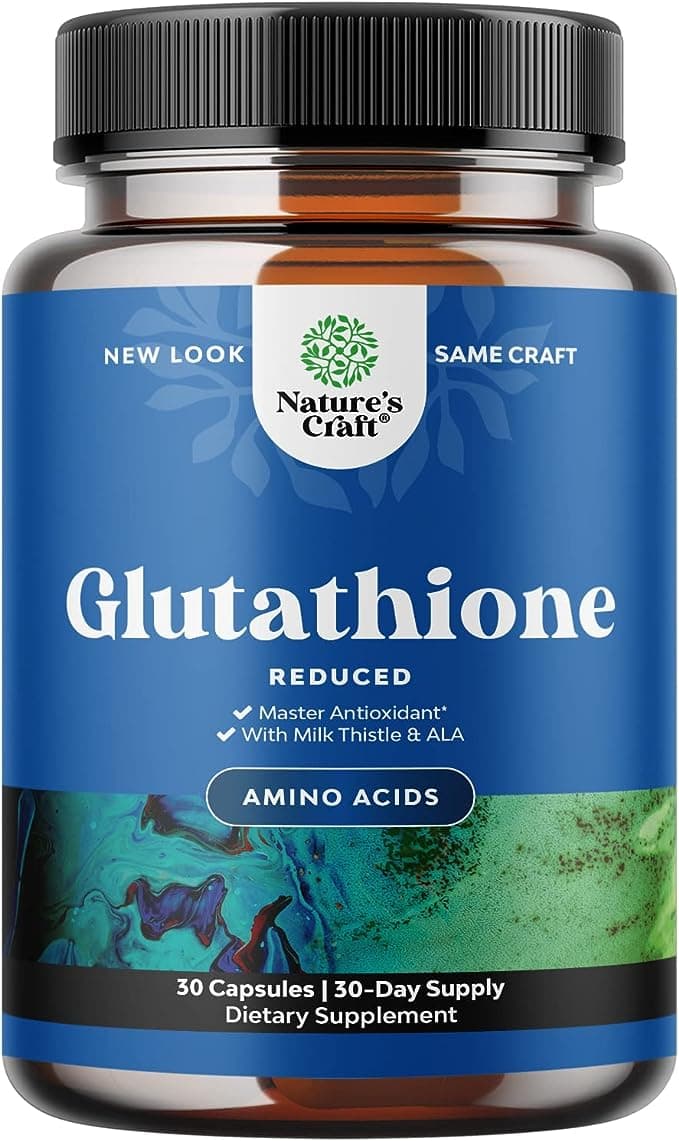 Natures Craft | Reduced L-Glutathione 500mg Complex | 30 Capsules