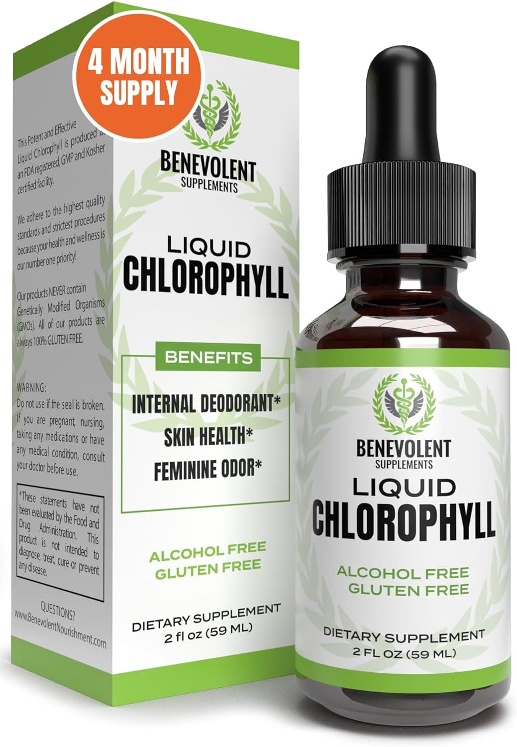 Benevolent Benevolent Liquid Chlorophyll, 59 ml