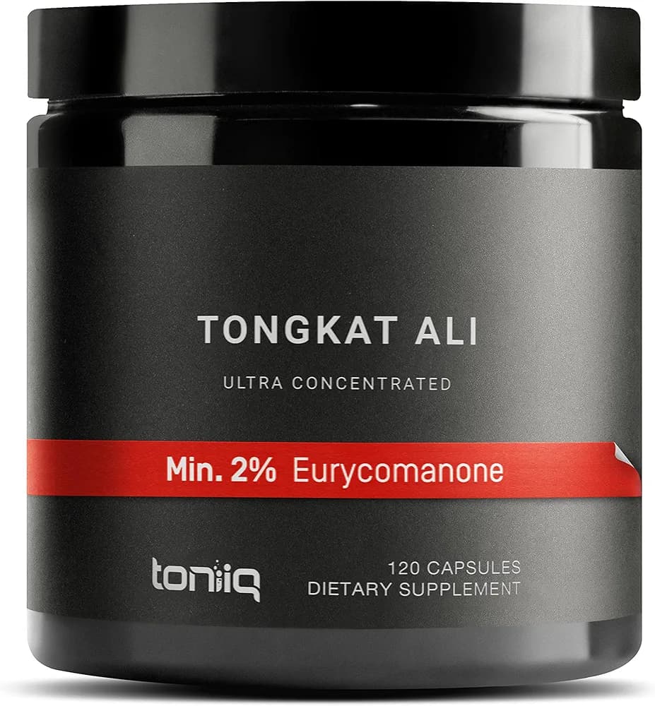 Toniiq Tongkat Ali 200:1 Extract 600mg | Max Strength Testosterone & Libido Support | 120 Capsules
